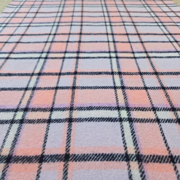 J. Crew Pink Plaid Wool Blend Scarf - Picture 6 of 8